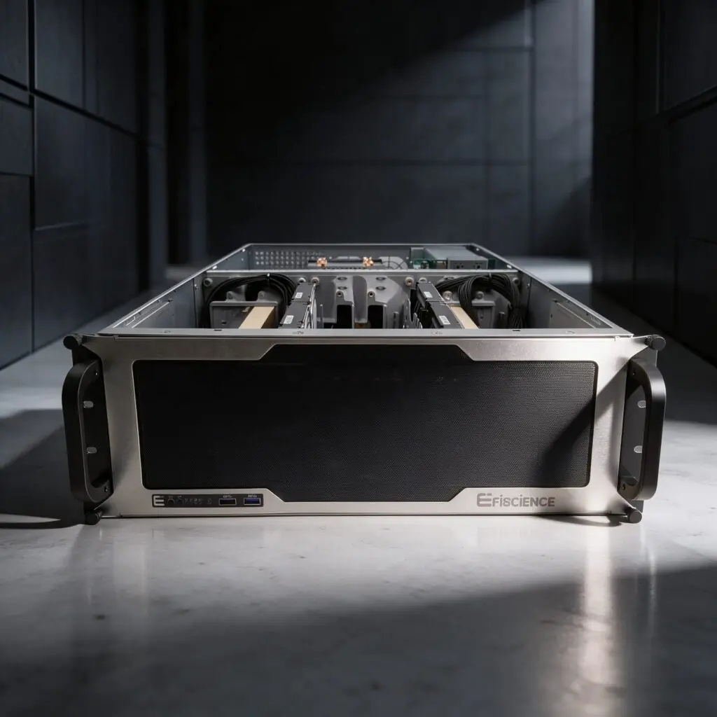Serveur GPU rack Efiscience assemblé à Toulouse